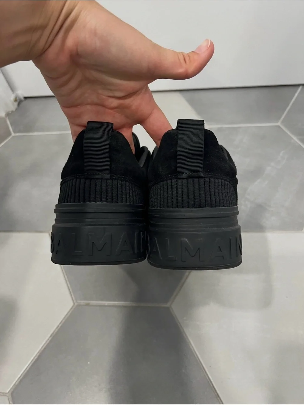 - BALMAIN BLACK B-SKATE LOW SNEAKERS - Picture 5 of 5